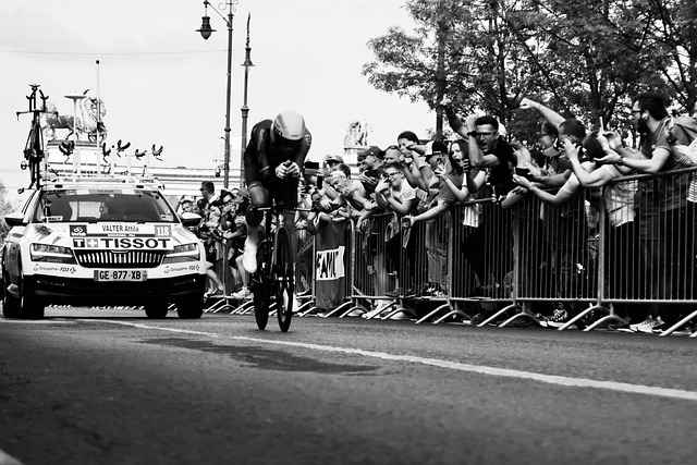 Giro d'Italia - zwart wit foto