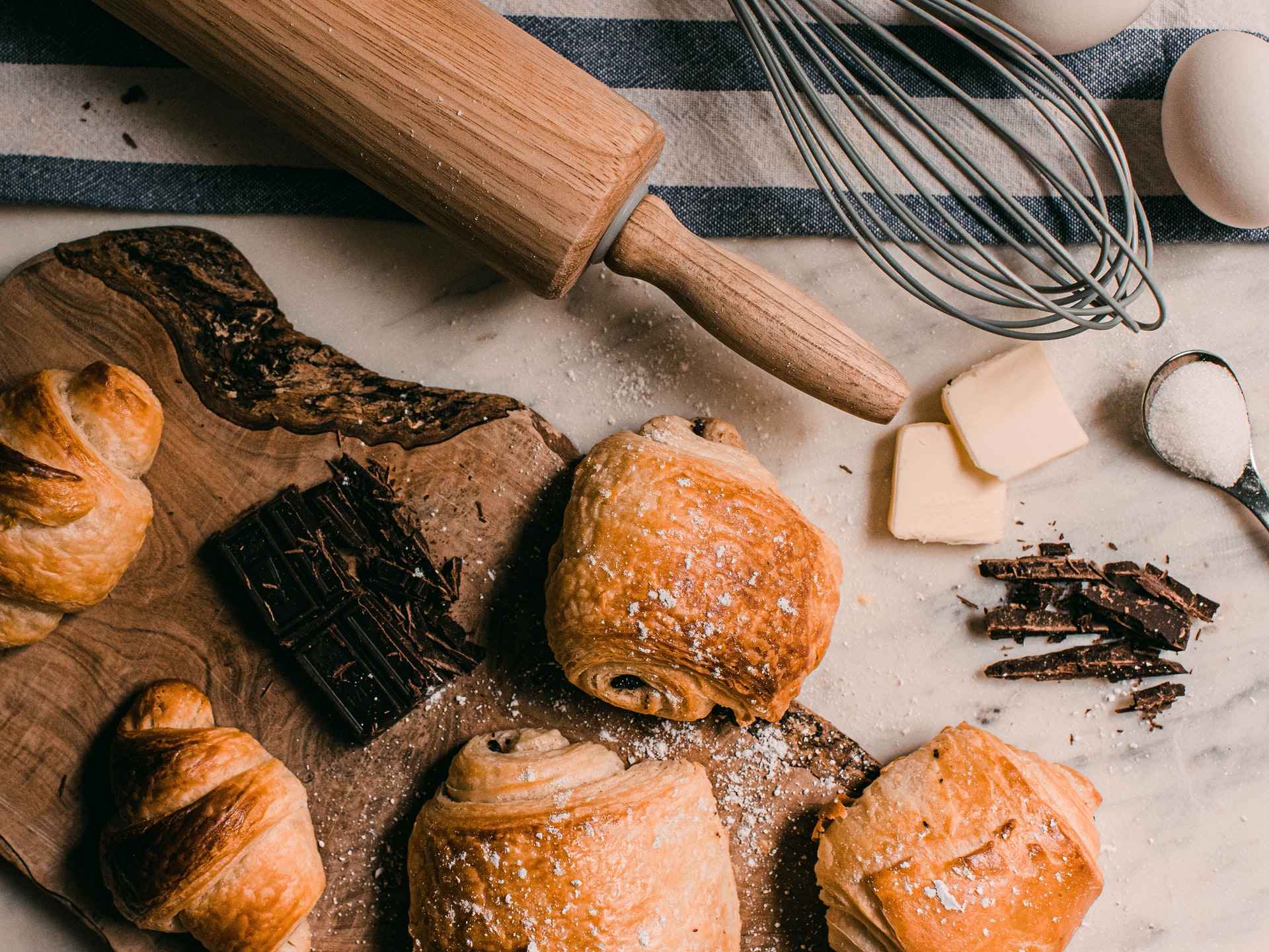 Italiaans brood in de bakkerij