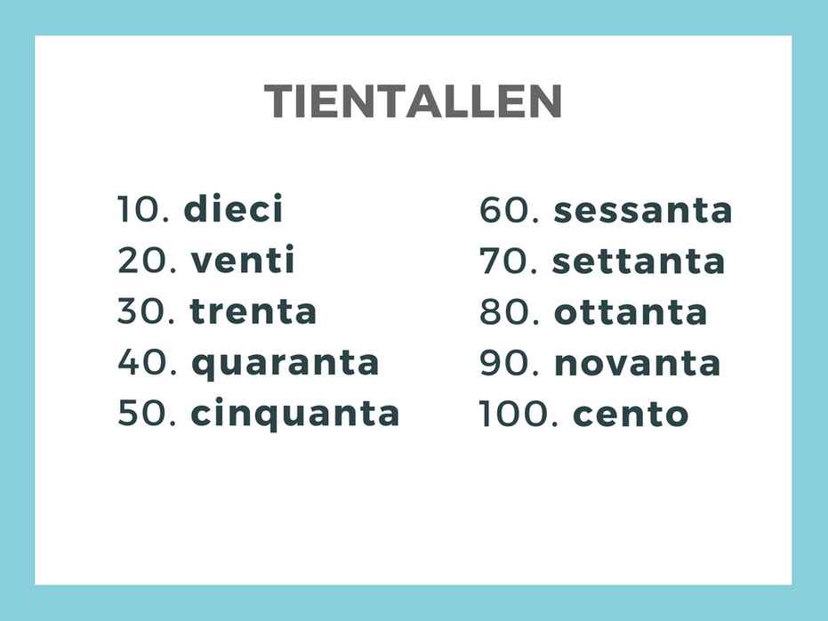 Tientallen in het Italiaans